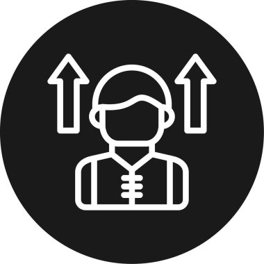 Yetenek Geliştirme Çizgisi Çemberi BG Simgesi, Basit Tasarımlı Vektör Resimleri