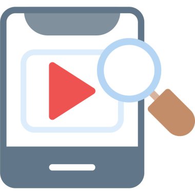 Sosyal Medya Araştırmaları Düz Simgesi, Basit Tasarımlı Vektör İllüstrasyonu