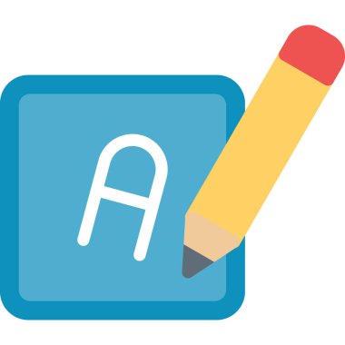 Metin Düzenleme Düz Simgesi, Basit Tasarımlı Vektör İllüstrasyonu