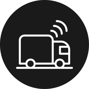 Lojistik Verimlilik Çizgisi Çemberi BG Simgesi, Basit Tasarımlı Vektör Resimleri