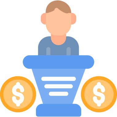 Dönüştürme Oranı Düz Simgesi, Basit Tasarımla Vektör İllüstrasyonu