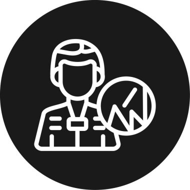 Kariyer Fırsatları Çizgisi Çemberi BG Simgesi, Basit Tasarımlı Vektör Resimleri