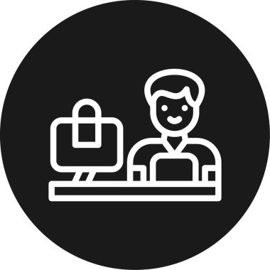 Grafik Tasarımcı Satırı Çemberi BG Simgesi, Basit Tasarımlı Vektör Resimleri