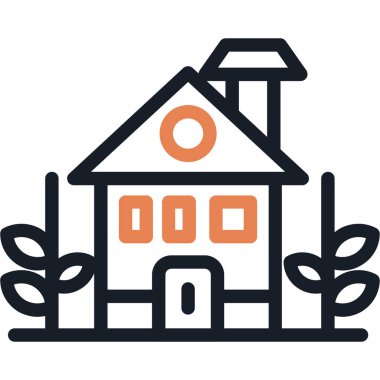 Lüks Ev Hattı Simgesi, Basit Tasarımlı Vektör Resimleri