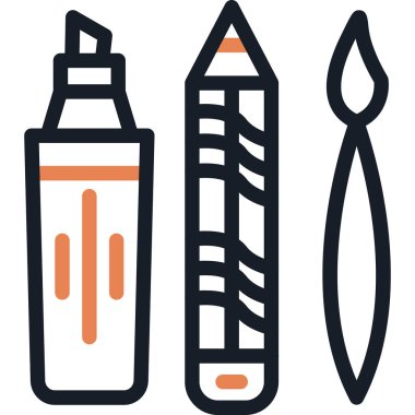 Sanat Tedarik Çizgisi Simgesi, Basit Tasarımlı Vektör Resimleri