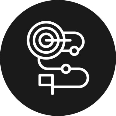 Hedef Başarı Çizgisi Çemberi BG Simgesi, Basit Tasarımlı Vektör Resimleri