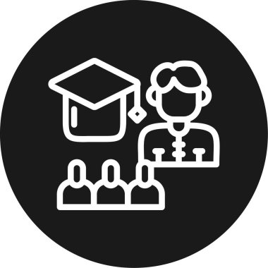 Alan Trip Çizgisi Çemberi BG Simgesi, Basit Tasarımlı Vektör Resimleri