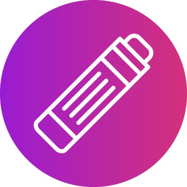 Yapıştırıcı Çubuğu Çizgisi Gradyan Çemberi Simgesi, Basit Tasarımlı Vektör Resimleri