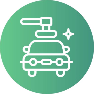 Cilalama Çizgisi Gradyan Çemberi Simgesi, Basit Tasarımlı Vektör Resimleri