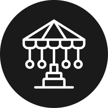 Atlıkarınca Hattı Çemberi BG Simgesi, Basit Tasarımlı Vektör Resimleri