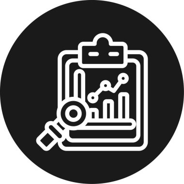 Stratejik İnceleme Satırı Çemberi BG Simgesi, Basit Tasarımlı Vektör Resimleri