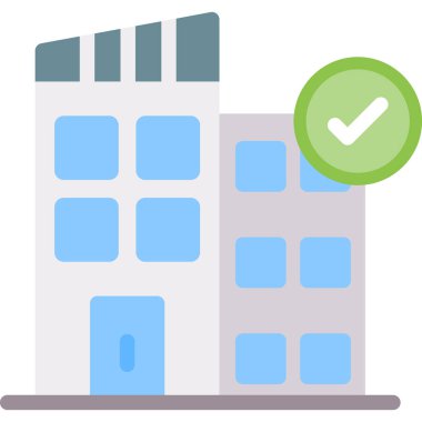 Ofis Düz Simgesi, Basit Tasarımlı Vektör Resimleri