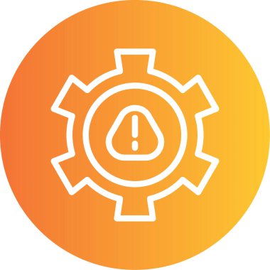 IT Olay Yönetimi Çizgisi Gradyan Çember Simgesi, Basit Tasarımlı Vektör Resimleri