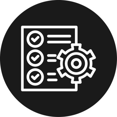 Yapım Planlama Çizgisi Çemberi BG Simgesi, Basit Tasarımlı Vektör Resimleri