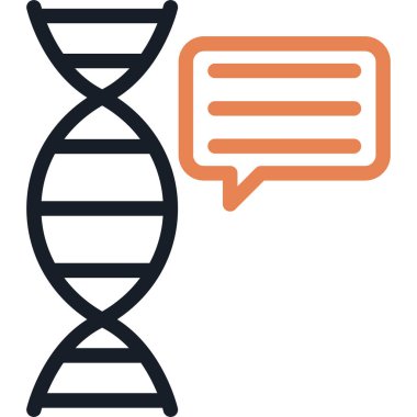 Genetik Bilgi Satırı Simge Ögesi, Basit Tasarımlı Vektör Resimleri