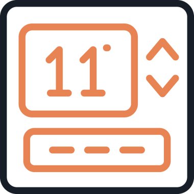 Akıllı Termostat Satırı Basit Tasarımlı Vektör ResmiComment