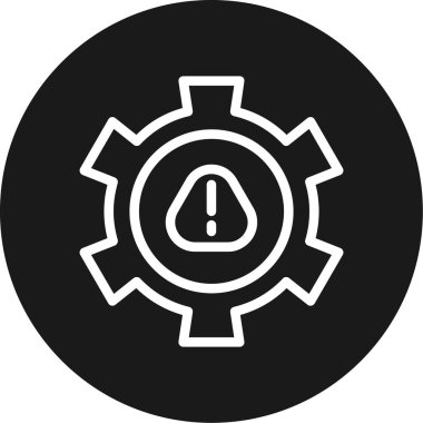 IT Olay Yönetim Hattı Çemberi BG Simgesi, Basit Tasarımlı Vektör Resimleri