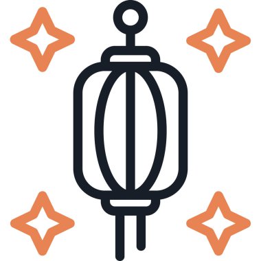 Aslan Dans Çizgisi Simgesi, Basit Tasarımlı Vektör İllüzyonu