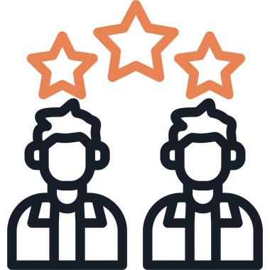 Takım Derecelendirme Satırı Simgesi, Basit Tasarımla Vektör İllüstrasyonu