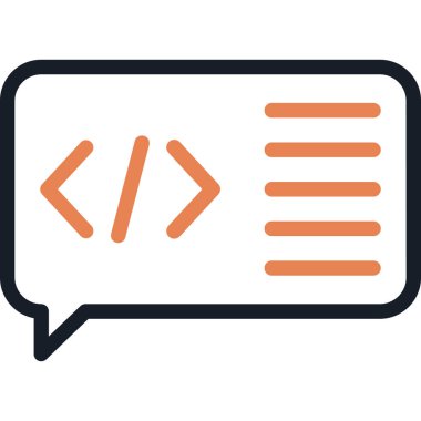 Kod Yorum Satırı Simge Ögesi, Basit Tasarımlı Vektör Resimleri