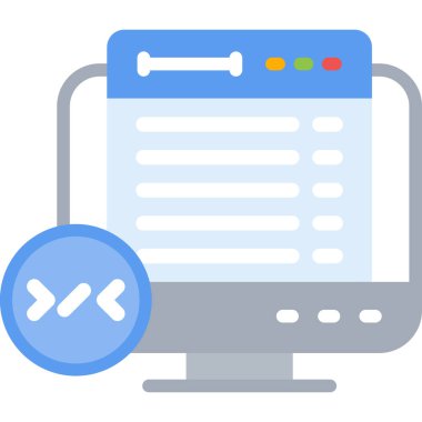 Yazılım Belgelendirme Düz Simgesi, Basit Tasarımlı Vektör İllüzyonu