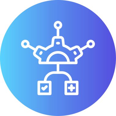 Stratejik Karar Verme Çizgisi Gradyan Çemberi Simgesi, Basit Tasarımlı Vektör Resimleri