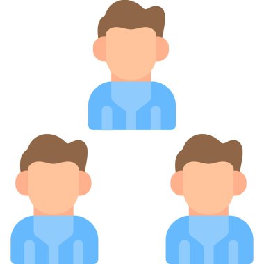 Takım Çalışması Düz Simge, Basit Tasarımlı Vektör Resimleri