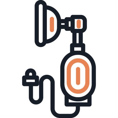 Anestezi Satırı Simge Ögesi, Basit Tasarımlı Vektör İllüzyonu