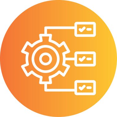 Sistem İzleme Çizgisi Gradyan Çemberi Simgesi, Basit Tasarımlı Vektör Resimleri