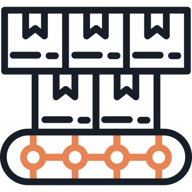 Endüstriyel Ürün Çizgisi Basit Tasarımlı Vektör İllüzyonu