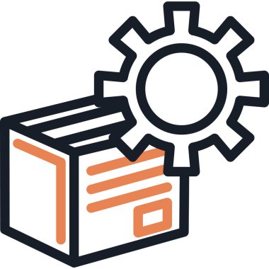 Ürün Yönetim Çizgisi Simgesi, Basit Tasarımlı Vektör İllüstrasyonu