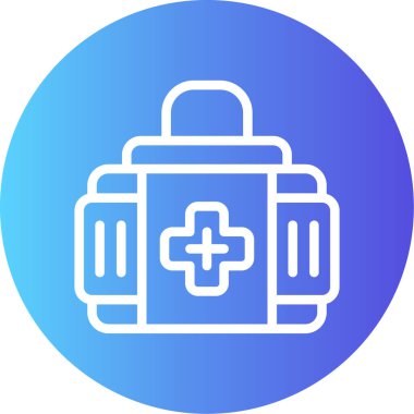 Tıbbi Yardım Hattı Gradyan Çemberi Simgesi, Basit Tasarımlı Vektör Resimleri