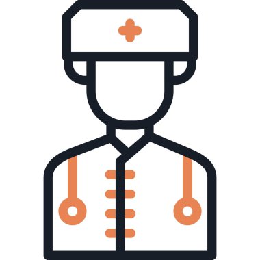 Doktor Satır Due Simgesi, Basit Tasarımlı Vektör Resimleri