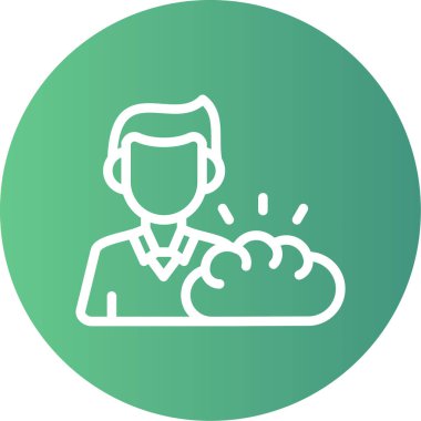 Görüntü Açıklaması Çizgisi Gradyan Çemberi Simgesi, Basit Tasarımlı Vektör Resimleri