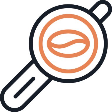 Kahve Filtresi Satır Simgesi, Basit Tasarımlı Vektör İllüstrasyonu