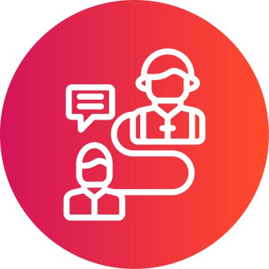 Danışmanlık Programı Çizgisi Gradyan Çemberi Simgesi, Basit Tasarımlı Vektör Resimleri