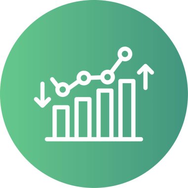 Pazarlama Stratejisi Çizgisi Gradyan Çemberi Simgesi, Basit Tasarımlı Vektör Resimleri