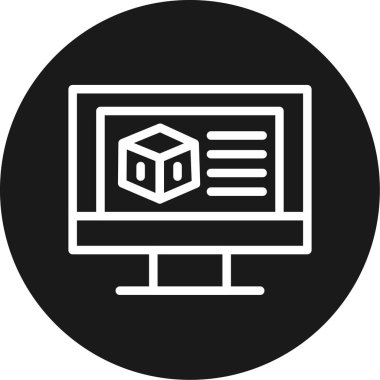 Ürün Tasarım Çizgisi Çemberi BG Simgesi, Basit Tasarımlı Vektör Resimleri