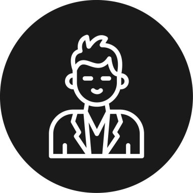 Müzikal Satır Çemberi BG Simgesi, Basit Tasarımlı Vektör Resimleri