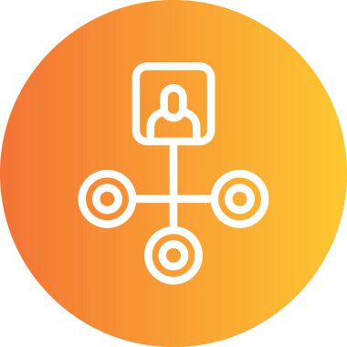 Kullanıcı Akımı Çizgisi Gradyan Çemberi Simgesi, Basit Tasarımlı Vektör Resimleri