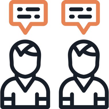 Yönetim Kurulu Çizgisi Simge Ögesi, Basit Tasarımlı Vektör İllüstrasyonu