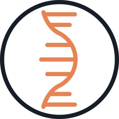 Genetik Protein Çizgisi Simge Ögesi, Basit Tasarımlı Vektör İllüstrasyonu