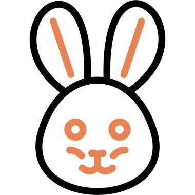 Tavşan Satırı Simgesi, Basit Tasarımlı Vektör Resimleri