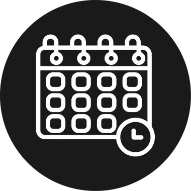 Pazarlama Takvimi Çemberi BG Simgesi, Basit Tasarımlı Vektör Resimleri