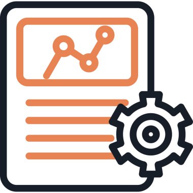 Analitik Etki Çizgisi Simgesi, Basit Tasarımlı Vektör Resimleri