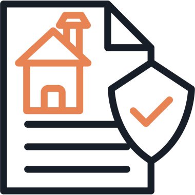 Başlık Sigortası Simge Ögesi, Basit Tasarımlı Vektör İllüstrasyonu