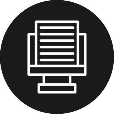 Görev İzleme Çizgisi Çemberi BG Simgesi, Basit Tasarımlı Vektör Resimleri