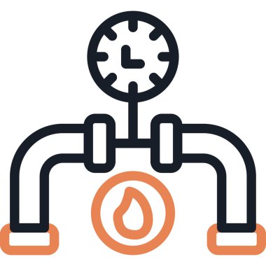 Doğal Gaz Çizgisi Simgesi, Basit Tasarımlı Vektör ResimleriComment