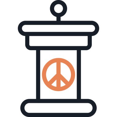 İnsan Hakları Eğitim Hattı Simgesi, Basit Tasarımlı Vektör İllüzyonu