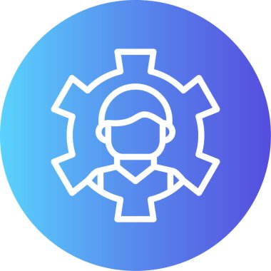 IT Performans Çizgisi Gradyan Çemberi Simgesi, Basit Tasarımlı Vektör Resimleri